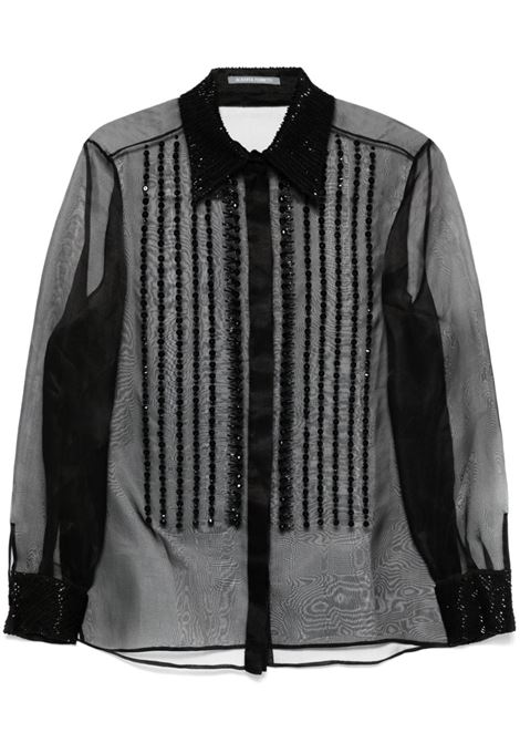 Black bead-embellished blouse Alberta ferretti - women ALBERTA FERRETTI | Blouses | 021451410555